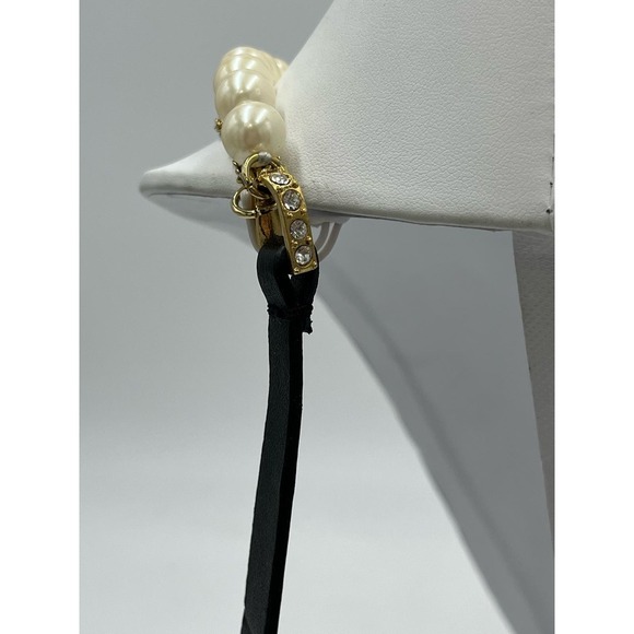 Ann Taylor Faux Pearl Rhinestone Six-Strand Statement Runway Necklace $90 MSRP - Picture 11 of 11